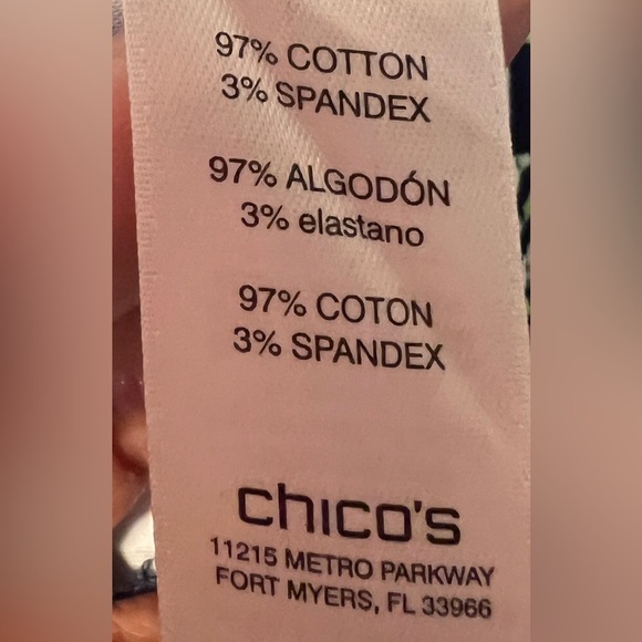 Chico's size 0 Cotton blend floral summer spring light jacket - Picture 10 of 13